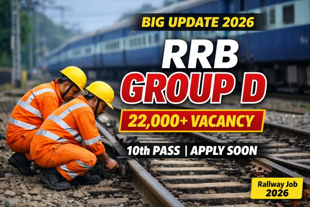 RRB Group D Recruitment 2026: 22000+ Vacancy, 10th Pass Apply Online