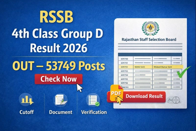 RSSB 4th Class Group D Result 2026 OUT – 53749 Posts Check Now