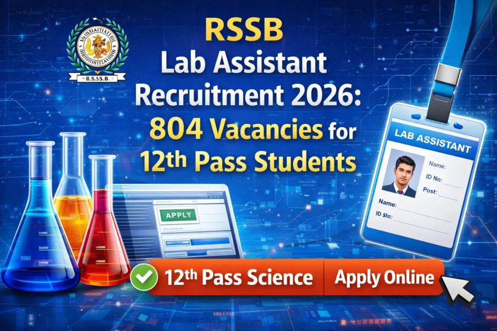 RSSB Lab Assistant Recruitment 2026: 804 Vacancies for 12th Pass Students