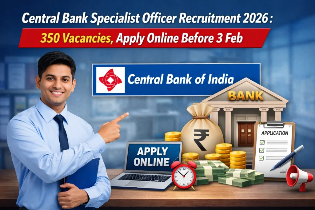 Central Bank Specialist Officer Recruitment 2026: 350 Vacancies, Apply Online Before 3 Feb