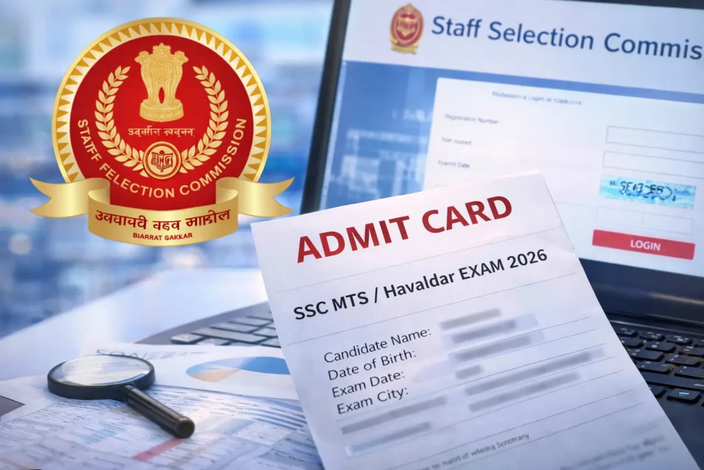 SSC MTS Havaldar Exam City Details 2026 OUT: Check City Slip Now