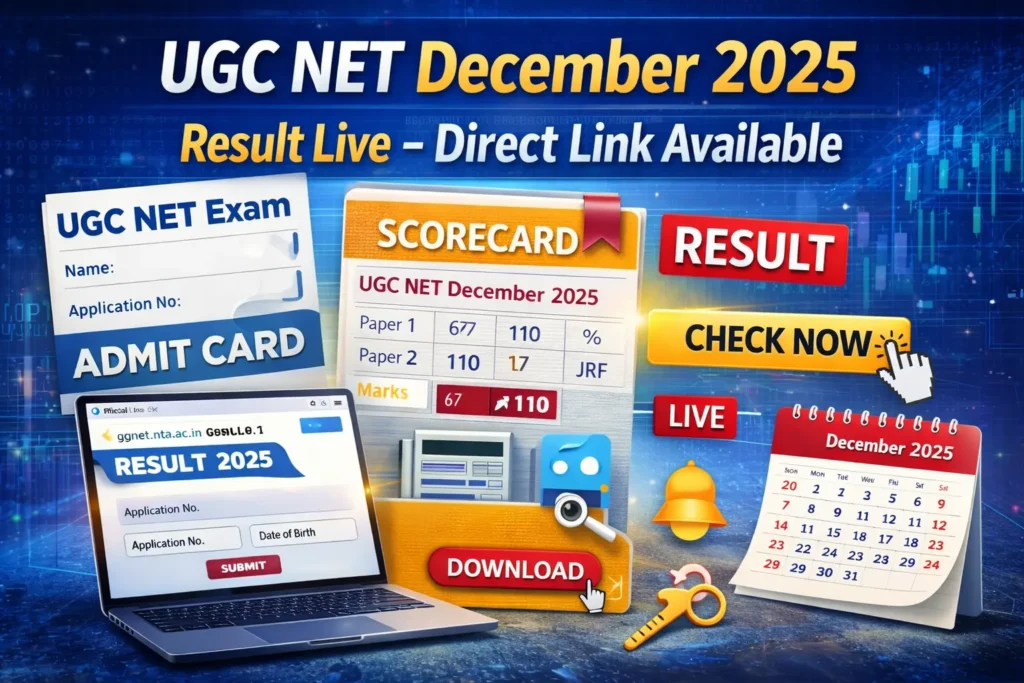 UGC NET December 2025 Result Live – Direct Link Available