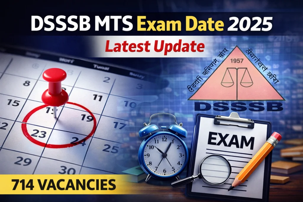 DSSSB MTS Exam Date 2025 Latest Update
