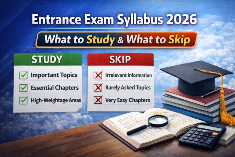 Entrance Exam Syllabus 2026: What to Study & What to Skip