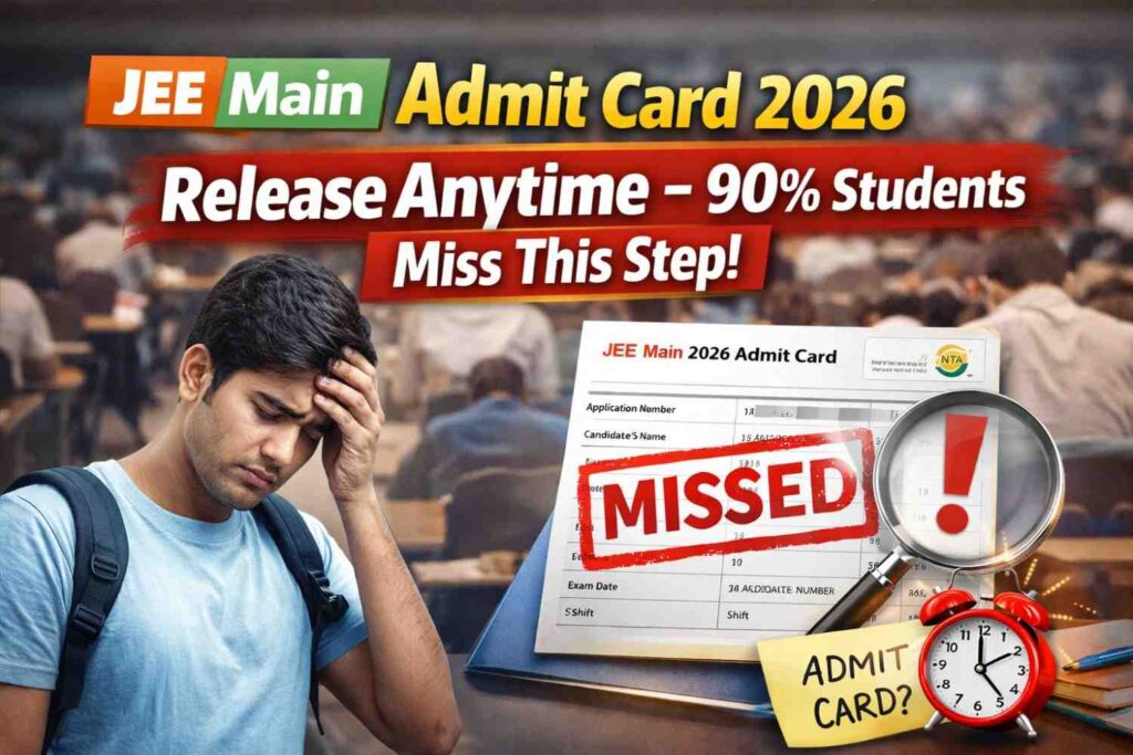 JEE Main Admit Card 2026 Release Now – 90% Students Miss This Step!