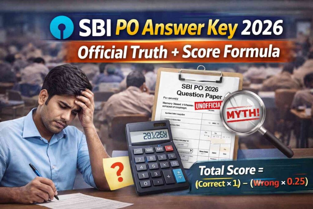 SBI PO Answer Key 2026 | Official Truth + Score Formula